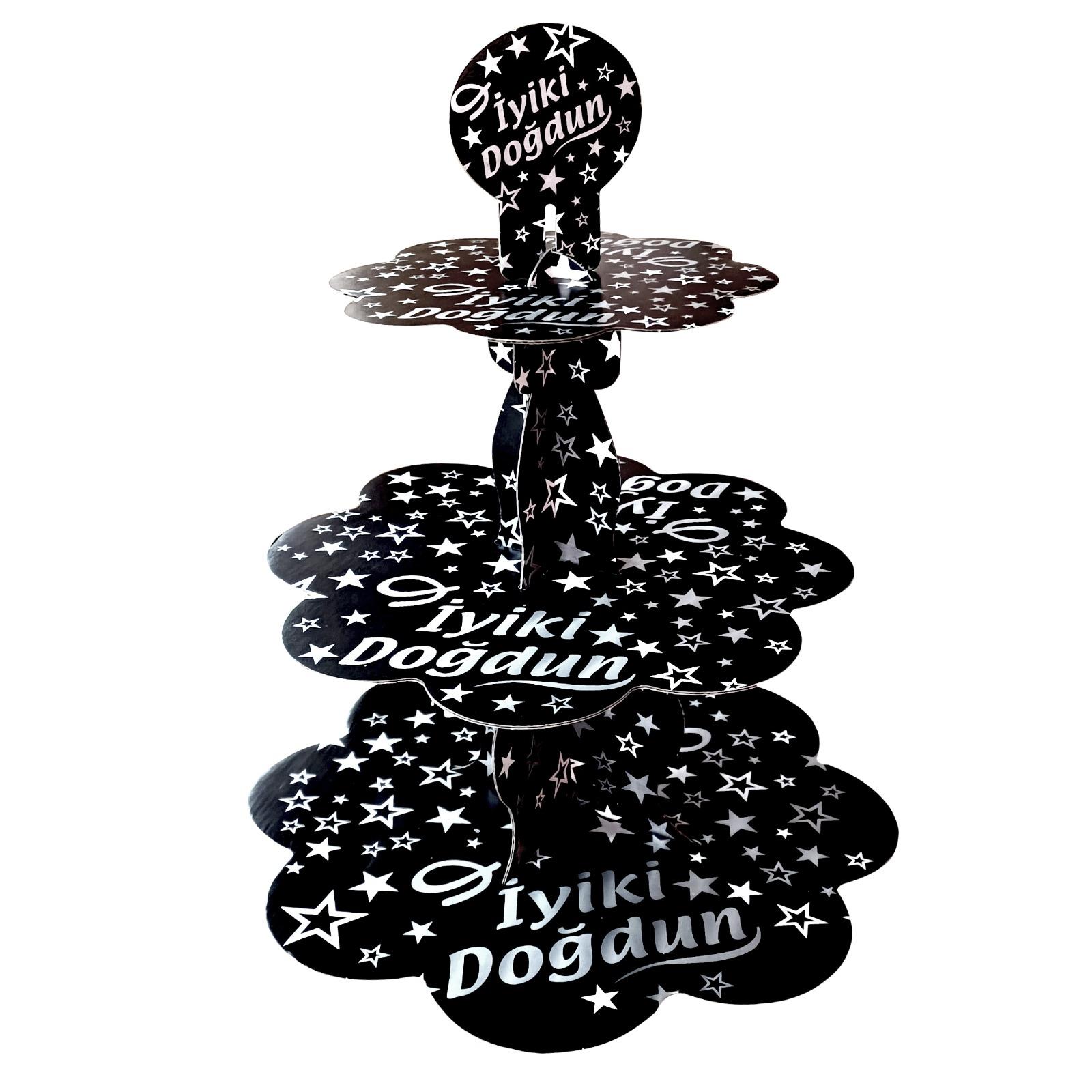 İYİKİ DOĞDUN SİYAH KEK STANDI