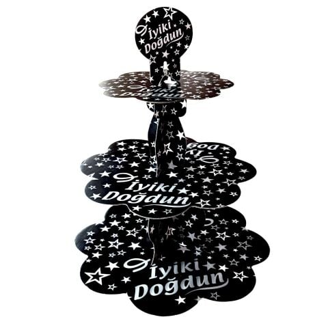 İYİKİ DOĞDUN SİYAH KEK STANDI