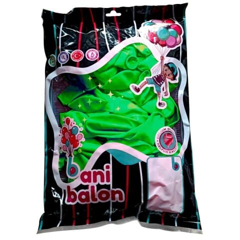 12 BANİ PASTEL BALON KOYU YEŞİL 100 LÜ