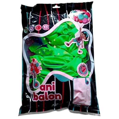 12 BANİ PASTEL BALON KOYU YEŞİL 100 LÜ