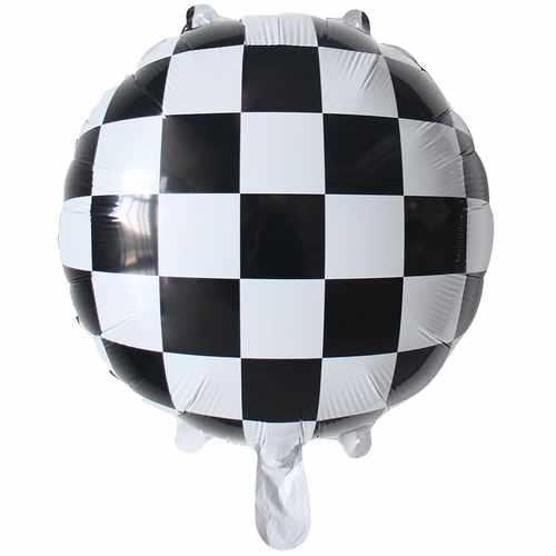 18 İNC DAMALI YUVARLAK FOLYO BALON 43*43