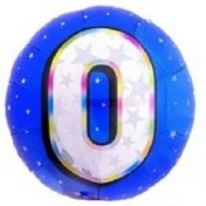 0- RAKAM 18 İNC SİMLİ MAVİ BALON