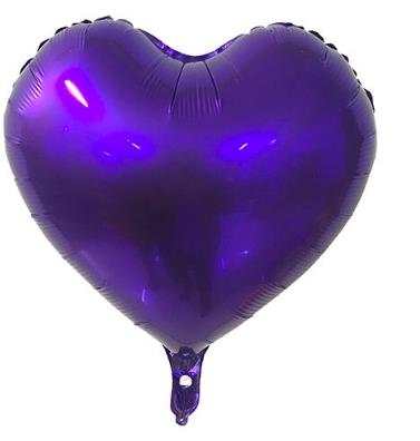 34 İNC KALP MOR FOLYO BALON 100 CM