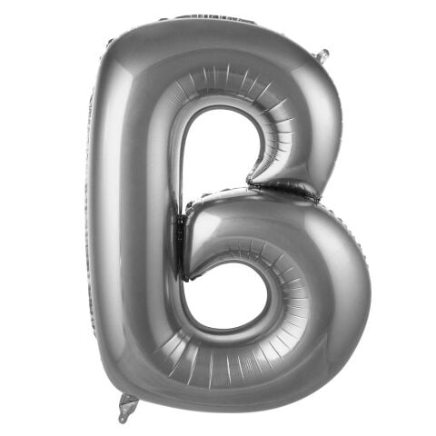 B- HARF 40 İNC GÜMÜŞ RENK BALON 100 CM