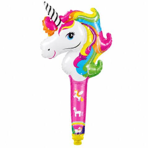 SAPLI UNİCORN KAFA FOLYO BALON 35*77