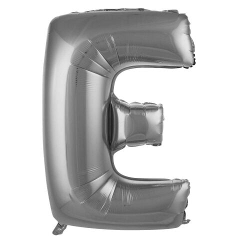 E- HARF 40 İNC GÜMÜŞ RENK BALON 100 CM