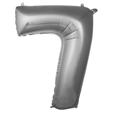 7- RAKAM 40 İNC GÜMÜŞ RENK BALON 100 CM