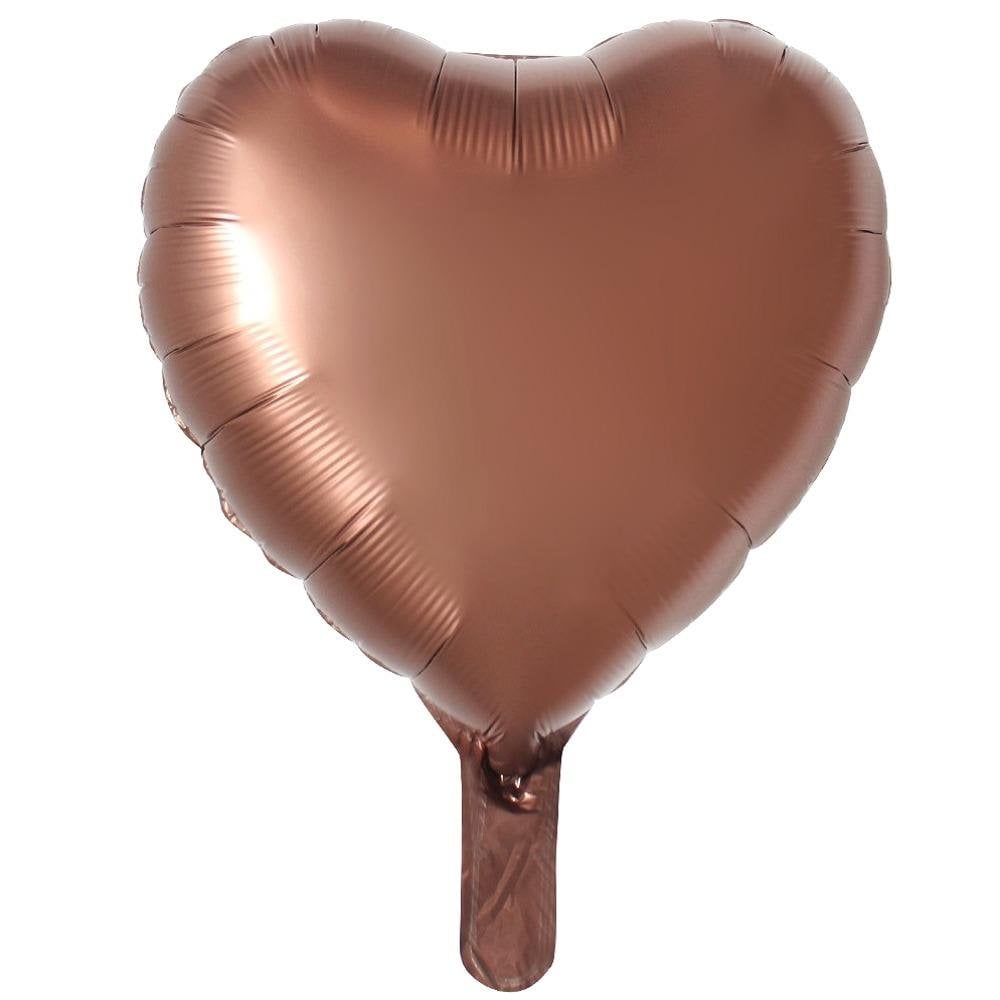 18 İNC KALP KARAMEL RENK FOLYO BALON