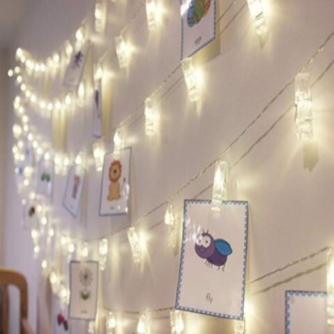 3 PİLLİ BEYAZ MANDAL LED 20 Lİ