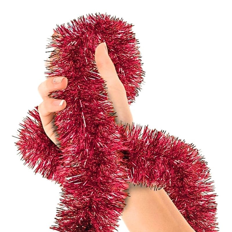 2 MT METALİZE KIRMIZI SİM SÜS 6,5cm