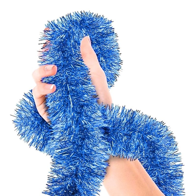 2 MT METALİZE MAVİ SİM SÜS 6,5cm