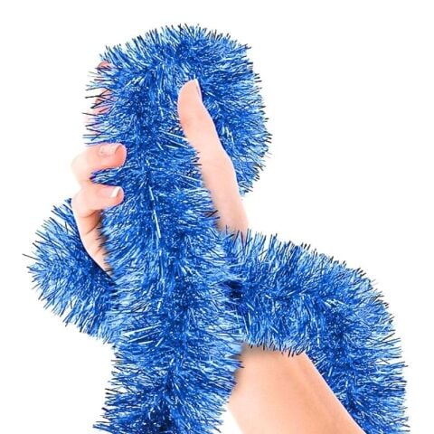 2 MT METALİZE MAVİ SİM SÜS 6,5cm