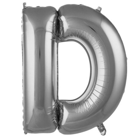 D- HARF 40 İNC GÜMÜŞ RENK BALON 100 CM