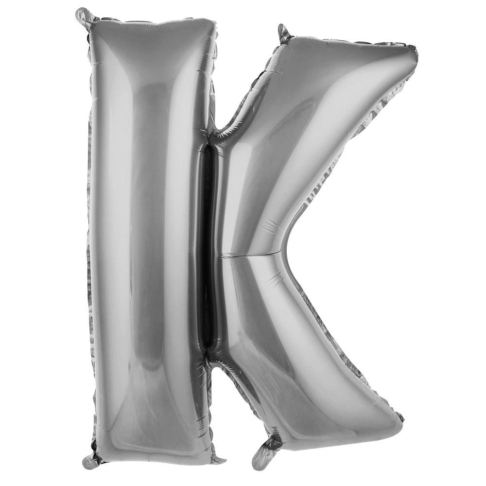 K- HARF 40 İNC GÜMÜŞ RENK BALON 100 CM