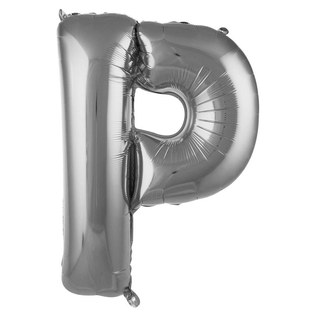 P- HARF 40 İNC GÜMÜŞ RENK BALON 100 CM
