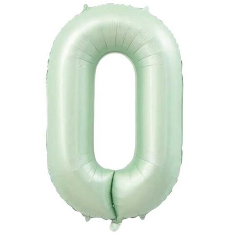 0- RAKAM 34 İNC RETRO YEŞİL RENK BALON 76 CM
