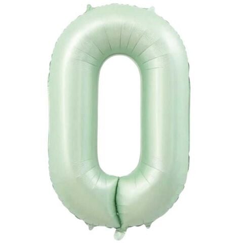 0- RAKAM 34 İNC RETRO YEŞİL RENK BALON 76 CM