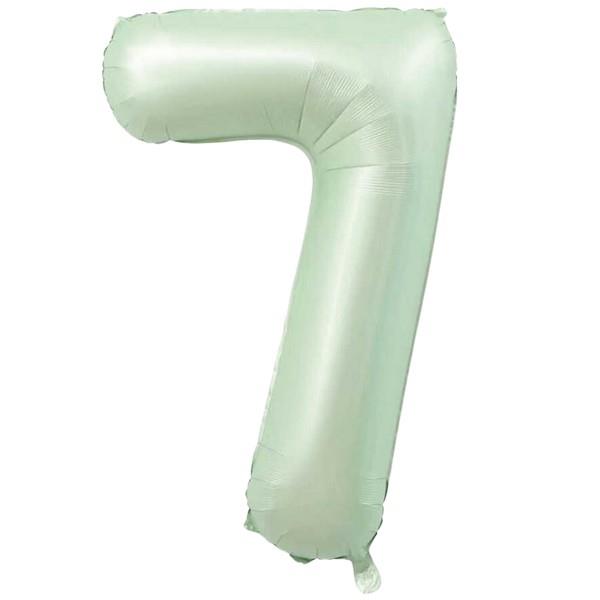 7- RAKAM 34 İNC RETRO YEŞİL RENK BALON 76 CM