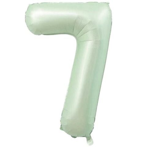 7- RAKAM 34 İNC RETRO YEŞİL RENK BALON 76 CM