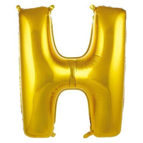 H- HARF 40 İNC GOLD RENK BALON 100 CM