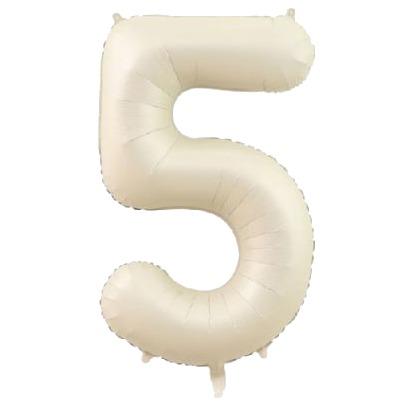 5- RAKAM 34 İNC KREM RENK BALON 76 CM