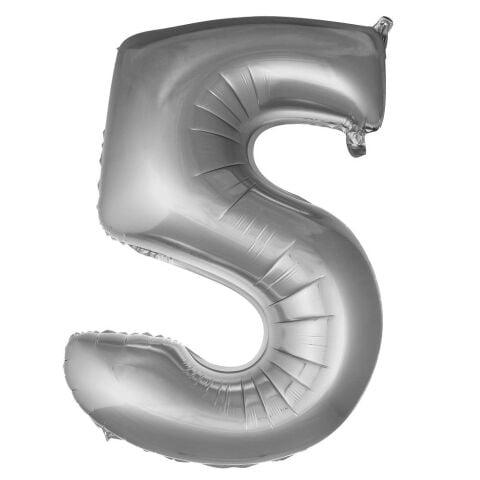 5- RAKAM 34 İNC GÜMÜŞ RENK BALON 76 CM