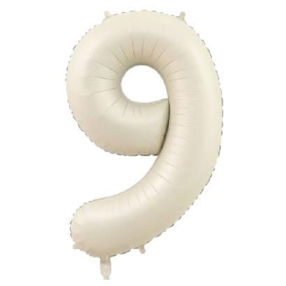 9- RAKAM 34 İNC KREM RENK BALON 76 CM