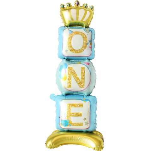 AYAKLI ONE MAVİ FOLYO BALON 34*108