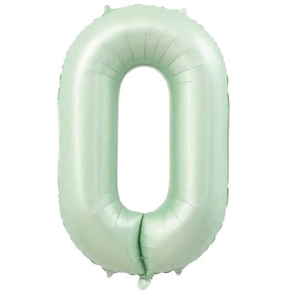 0- RAKAM 16 İNC RETRO YEŞİL RENK BALON 36 CM