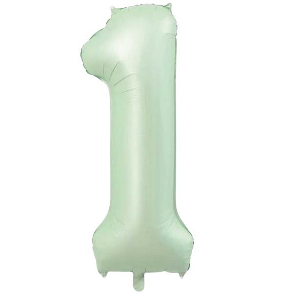 1- RAKAM 16 İNC RETRO YEŞİL RENK BALON 36 CM
