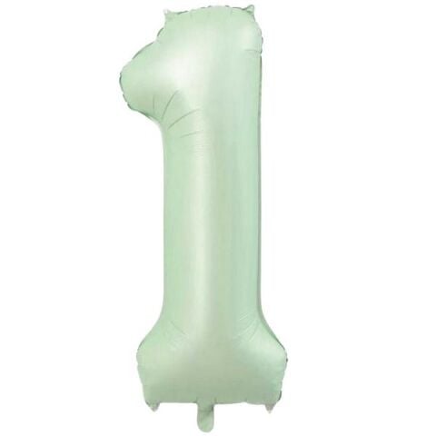 1- RAKAM 16 İNC RETRO YEŞİL RENK BALON 36 CM