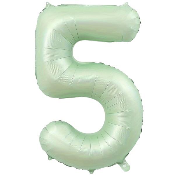 5- RAKAM 16 İNC RETRO YEŞİL RENK BALON 36 CM