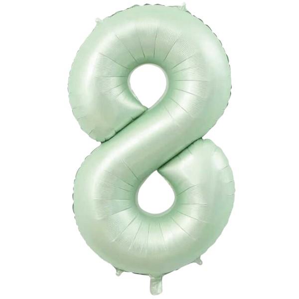 8- RAKAM 16 İNC RETRO YEŞİL RENK BALON 36 CM