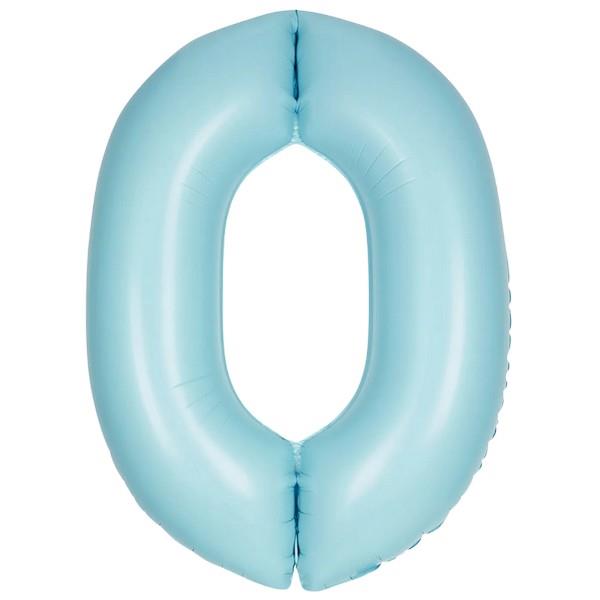 0- RAKAM 16 İNC RETRO MAVİ RENK BALON 36 CM