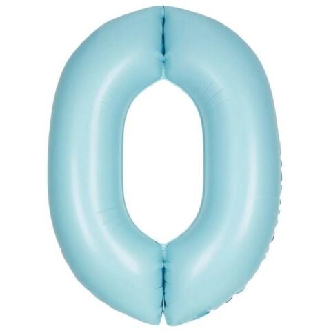 0- RAKAM 16 İNC RETRO MAVİ RENK BALON 36 CM