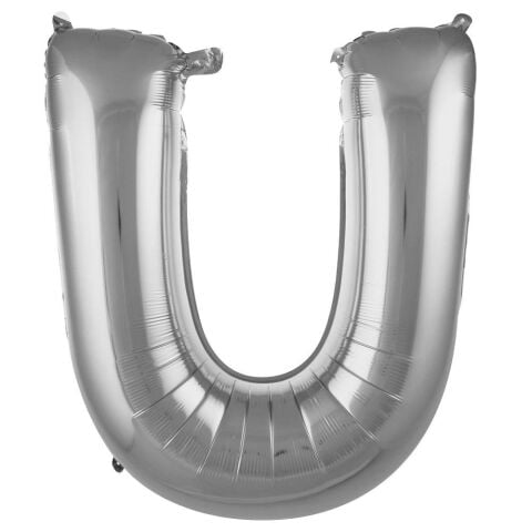 U- HARF 34 İNC GÜMÜŞ RENK BALON 76 CM