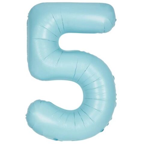 5- RAKAM 16 İNC RETRO MAVİ RENK BALON 36 CM
