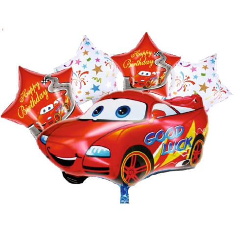 KIRMIZI ARABA 5Lİ FOLYO SET BALON