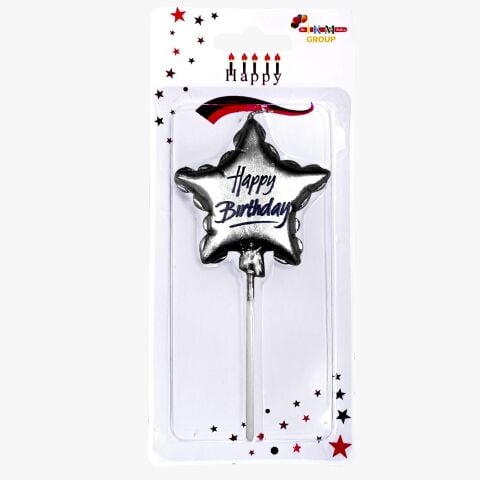 HAPPY BİRTHDAY YILDIZ GÜMÜŞ MUM PK:12 KL:480