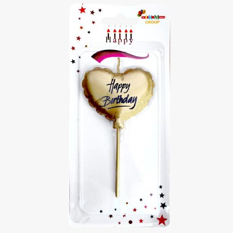 HAPPY BİRTHDAY KALP GOLD MUM PK:12 KL:480