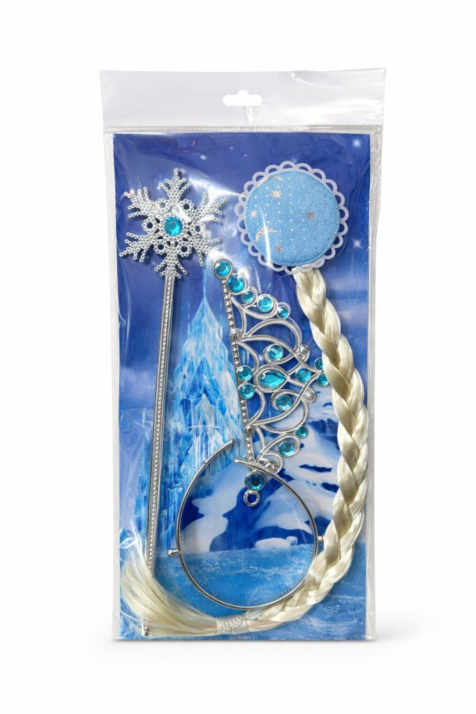 SAÇLI KARTANESİ PRENSESİ TAÇ ASA MAVİ