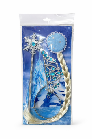 SAÇLI KARTANESİ PRENSESİ TAÇ ASA MAVİ