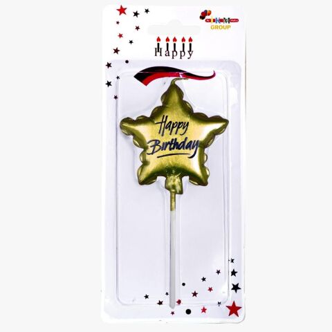 HAPPY BİRTHDAY YILDIZ GOLD MUM PK:12 KL:480