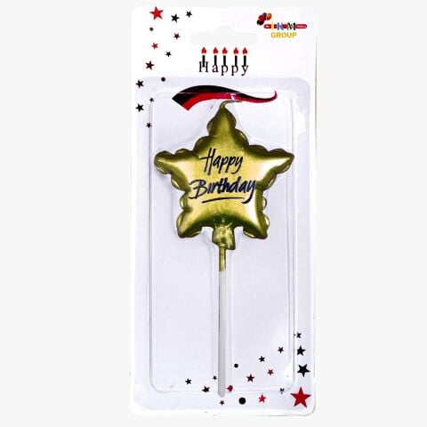 HAPPY BİRTHDAY YILDIZ GOLD MUM PK:12 KL:480