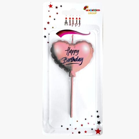 HAPPY BİRTHDAY KALP ROSEGOLD MUM PK:12 KL:480
