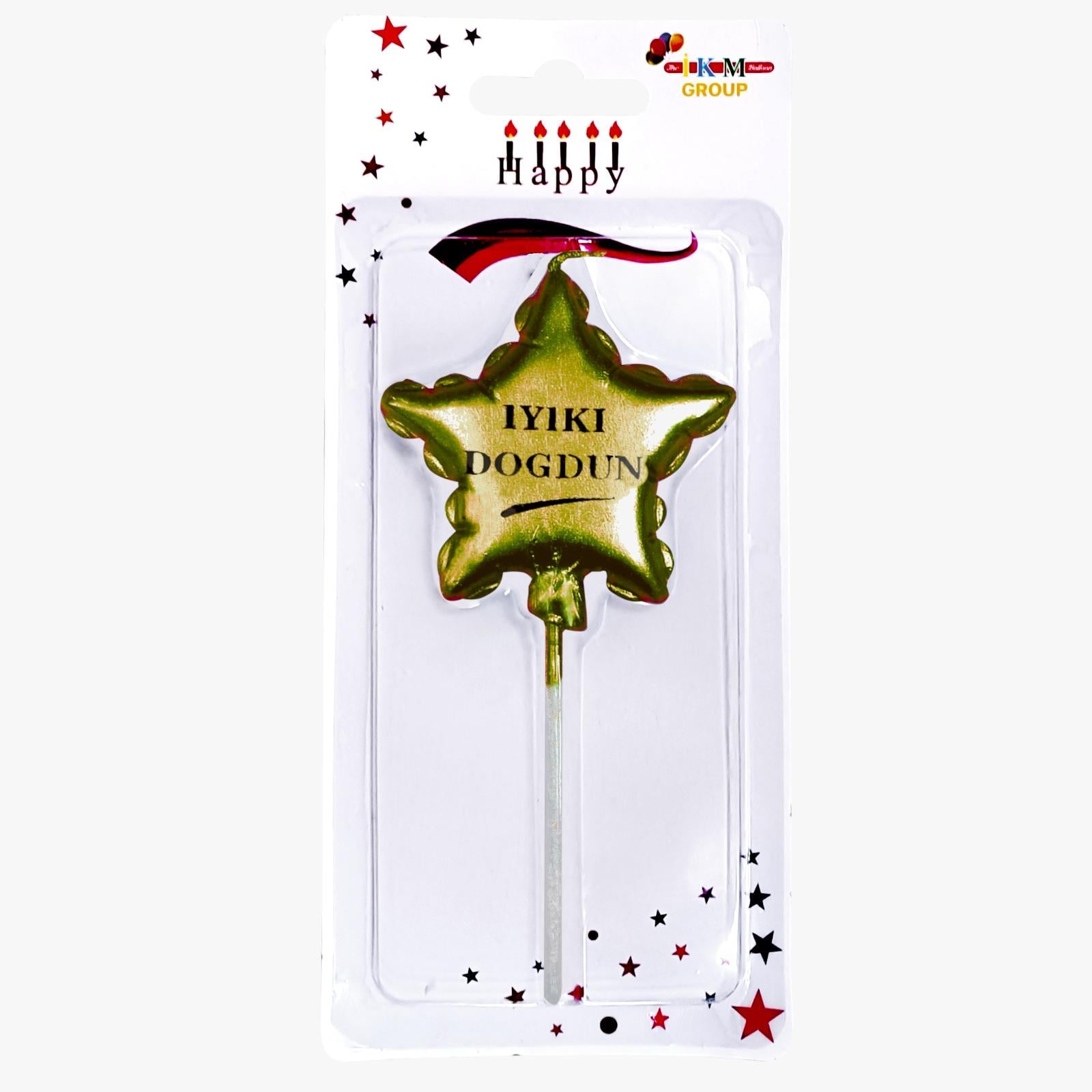 İYİKİ DOĞDUN YILDIZ GOLD MUM PK:12 KL:480