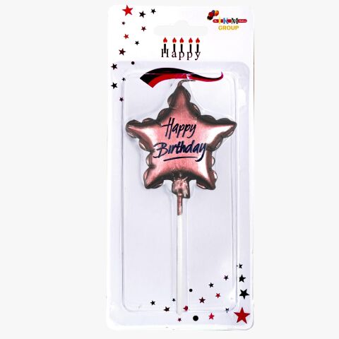 HAPPY BİRTHDAY YILDIZ ROSEGOLD MUM PK:12 KL:480