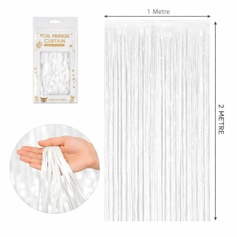 İTHAL METALİZE BEYAZ ARKA PLAN PERDESİ 2*1m