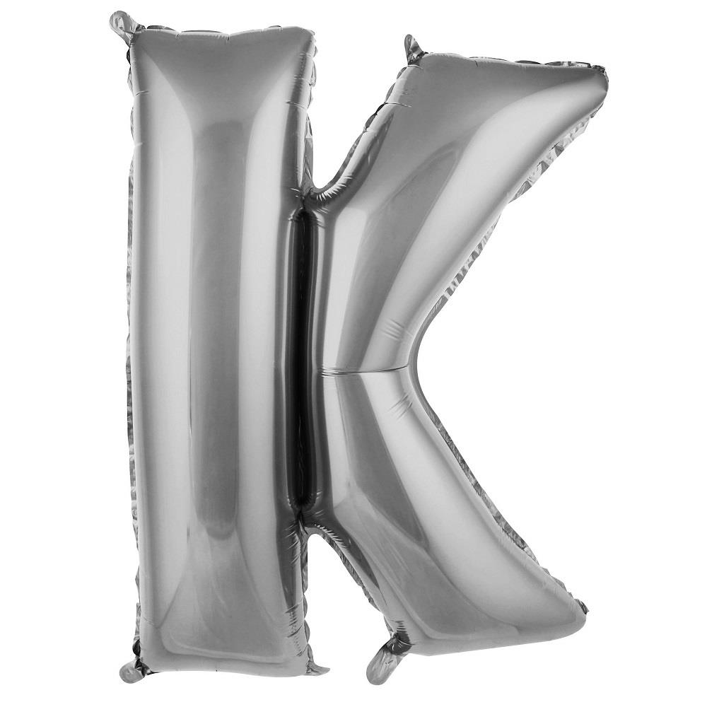 K- HARF 34 İNC GÜMÜŞ RENK BALON 76 CM