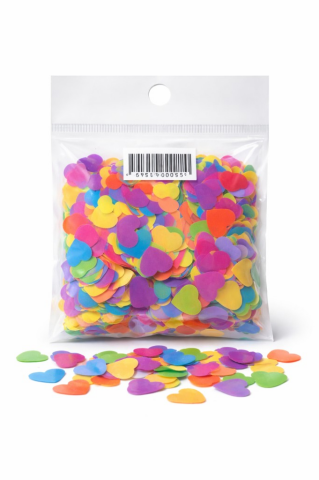 METALİZE BALON İÇİ KALP GÖKKUŞAĞI PUL